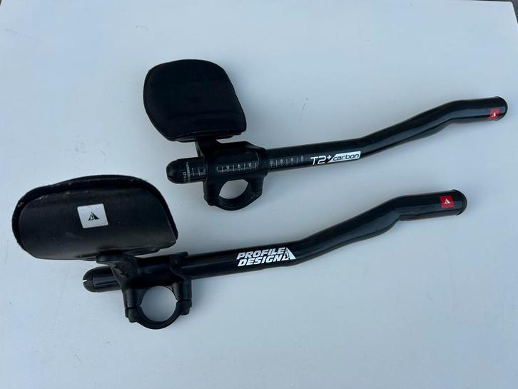 Profile Design  T2+ Carbon Aerobar Black, Fietsen en Brommers, Fietsaccessoires | Overige Fietsaccessoires, Zo goed als nieuw