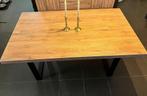Eet tefal + 4 lederen stoelen, Huis en Inrichting, Tafels | Salontafels, Ophalen, Gebruikt