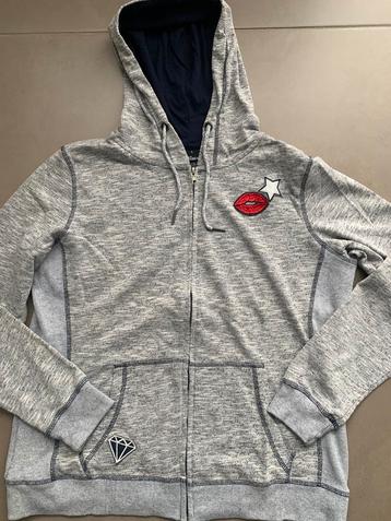 Grijze gilet large, Enlèvement ou Envoi, Comme neuf, Taille 42/44 (L), Gris