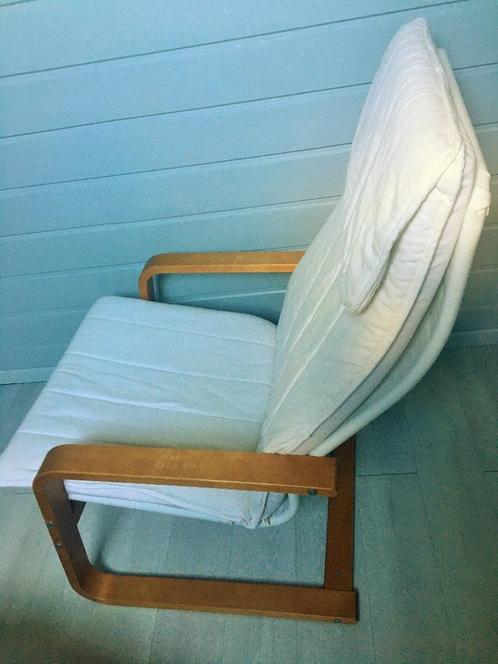 Relax fauteuil (en voetenbank), Huis en Inrichting, Fauteuils, Zo goed als nieuw, Hout, Ophalen