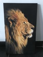 Toile imprimée photo lion 50 x 30 cm, Enlèvement, Utilisé