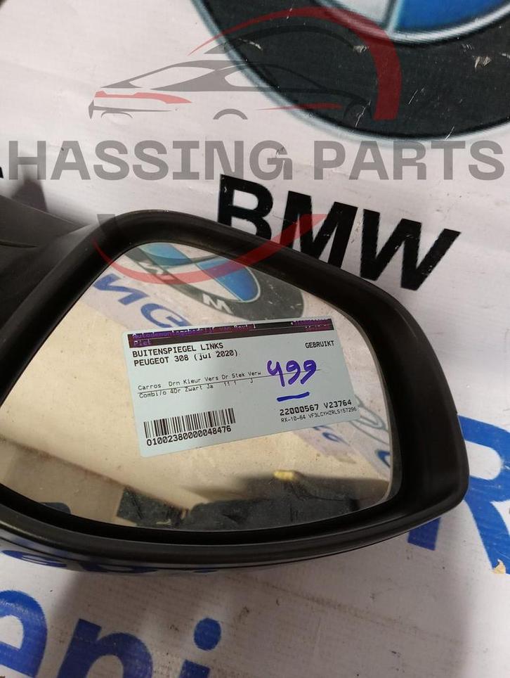 Peugeot 308 buitenspiegel links 2020, Auto-onderdelen, Spiegels, Peugeot, Gebruikt, Ophalen of Verzenden