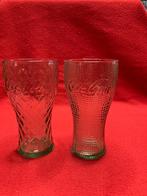 2 geribte coca cola glazen, Verzamelen, Glas en Drinkglazen, Ophalen of Verzenden, Nieuw, Frisdrankglas