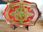 Subliem groot vintage italiaans dienblad. 57,5 x 38 cm, Ophalen of Verzenden, Gebruikt, Overige vormen, Hout