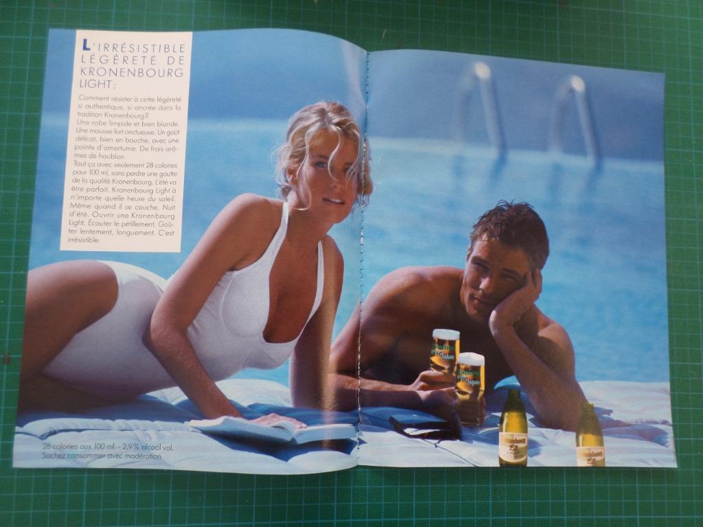 Kronenbourg - publicité papier - 1990, Collections, Marques & Objets publicitaires, Enlèvement ou Envoi, Utilisé, Autres types