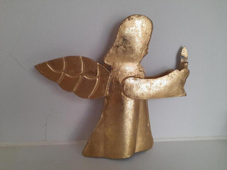 Vergulde engel uit metaal, Diversen, Kerst, Zo goed als nieuw, Ophalen of Verzenden