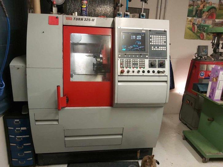 Emco turn 325II, Doe-het-zelf en Bouw, Draaibanken, Zo goed als nieuw, Metaaldraaibank, Minder dan 500 mm, Computergestuurd (Cnc)