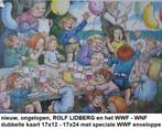 ROLF LIDBERG + WWF, nieuw dubbele postkaart & enveloppe, Verzamelen, Overig Europa, Ongelopen, Ophalen of Verzenden, 1980 tot heden