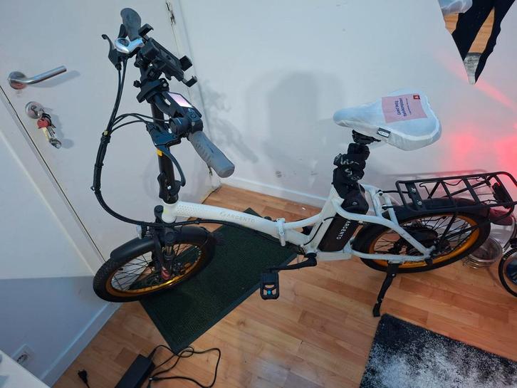 Elektrische vouwfiets Platum Argento Piuma-S Zilver te koop, Fietsen en Brommers, Elektrische fietsen, Zo goed als nieuw, Ophalen