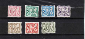 postzegels belgie tx nrs 66/72 xx op blauwe gom beschikbaar voor biedingen