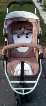 Beige kinderwagen met 3 wielen - mechanisme sluit niet meer, Ophalen, Gebruikt, Kinderwagen