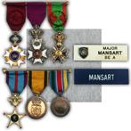 ABL ZEER ZELDZAME MEDAILLES VAN DE MAJOR MANSART ORIGINELE, Verzamelen, Militaria | Algemeen, Verzenden, Landmacht, Lintje, Medaille of Wings