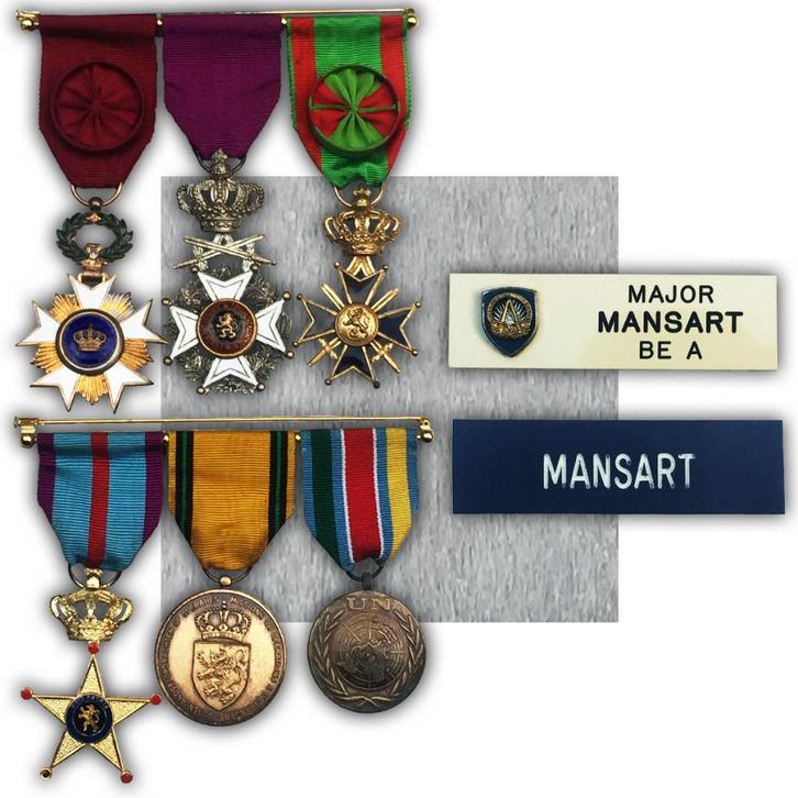 ABL ZEER ZELDZAME MEDAILLES VAN DE MAJOR MANSART ORIGINELE, Verzamelen, Militaria | Algemeen, Landmacht, Lintje, Medaille of Wings