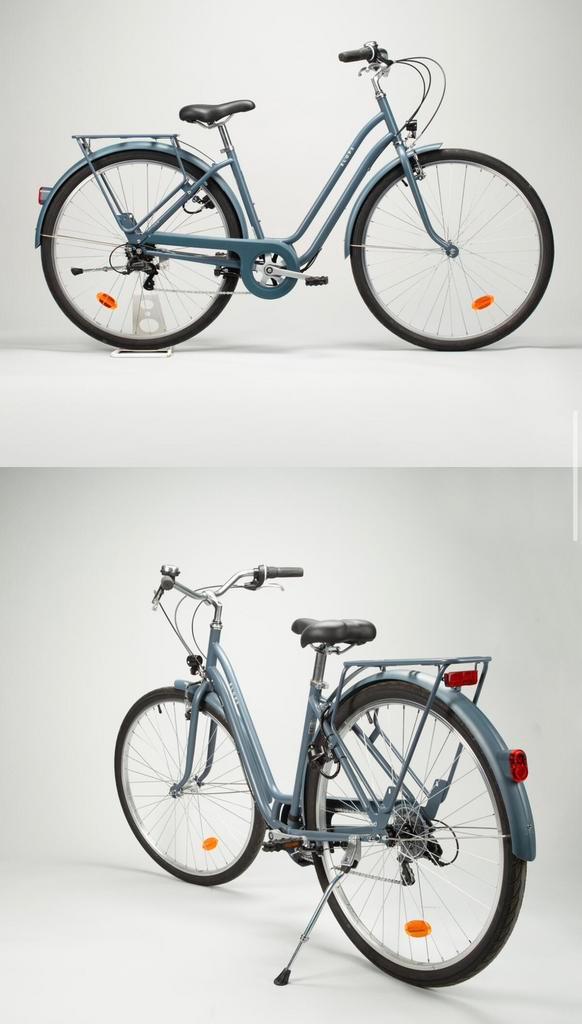 Blauwe stadsfiets Elops Decathlon, Vélos & Vélomoteurs, Vélos | Femmes | Vélos pour femme, Utilisé, Autres marques, Accès (extra) bas