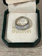 WG ring pave  wit goud 18 k met diamanten, Ophalen of Verzenden, Nieuw, Wit, Goud