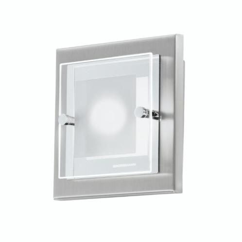 Applique-Plafonnier - Design - Nickel mat - Grossmann (160), Huis en Inrichting, Lampen | Plafondlampen, Nieuw, Glas, Metaal, Ophalen of Verzenden