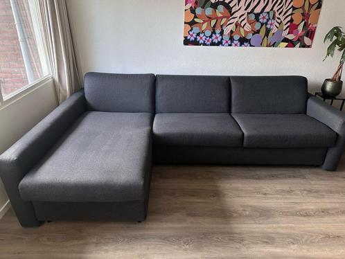 Sofabed Piu tweezit met longchair antraciet, Huis en Inrichting, Zetels | Zetels, Gebruikt, Hoekbank, Vierpersoons of meer, 300 cm of meer