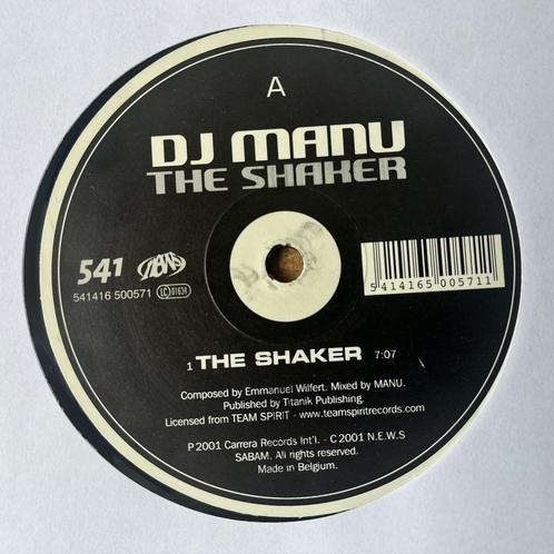 DJ Manu – The Shaker (541, 2001), Cd's en Dvd's, Vinyl | Dance en House, Gebruikt, Techno of Trance, 12 inch, Verzenden