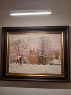 Schilderij Kasteel Terworm - J Driessen, Huis en Inrichting, Ophalen, Zo goed als nieuw