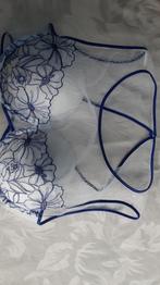 Leuke cropped top tulle bh wit blauw 75B 90B, Andres Sarda, Ophalen of Verzenden, Wit, BH
