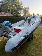 Rib rubberboot Yamaha Yam430R met trailer en 40pk Suzuki, Watersport en Boten, Rubberboten, Ophalen, Gebruikt, Yamaha, Benzine