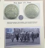 Die Saar ist Frei, médaille 1935, photos et carte postale, Emblème ou Badge, Armée de terre, Envoi
