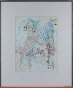 Aquarel op Papier - Onleesbaar Gesigneerd - 1985, Ophalen of Verzenden