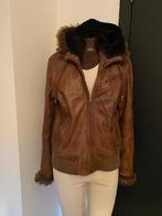 Veste/blouson  en cuir véritable, Gedragen, Maat 38/40 (M), Ophalen of Verzenden, Bruin