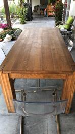 Eiken design tafel, Ophalen, Gebruikt, Eikenhout, 200 cm of meer