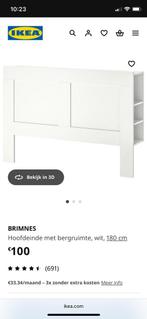 Hoofdeinde 180cm wit van IKEA model Brimnes), Huis en Inrichting, Slaapkamer | Bedden, Ophalen, Gebruikt, Tweepersoons, Wit