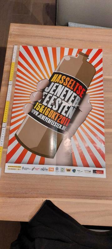 Hasseltse Jenever Feesten 2011  Affiche, Ophalen of Verzenden, Gebruikt, Reclamebord