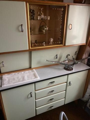 Vintage keukenbuffetkast jaren 60-70, Antiek en Kunst, Curiosa en Brocante, Ophalen