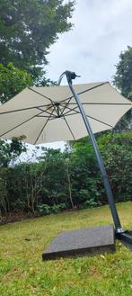Parasol + voet + tegels, Tuin en Terras, Ophalen, Zo goed als nieuw, Kantelbaar