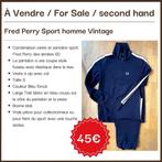 Fred Perry vintage homme années 60, Ophalen, Blauw, Overige typen, Fred Perry