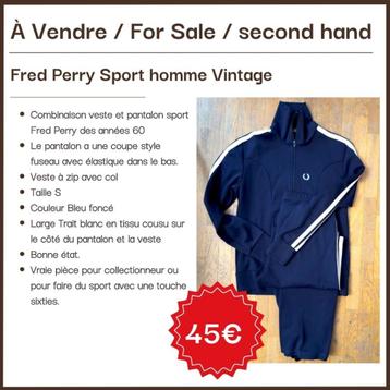 Fred Perry vintage homme années 60 beschikbaar voor biedingen