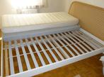 Lit et sommiers 2 mx 1,60 m, Huis en Inrichting, Slaapkamer | Bedden, Ophalen, Overige materialen, Wit, Tweepersoons