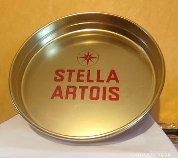 Oud metalen dienblad STELLA - ARTOIS., Verzamelen, Biermerken, Ophalen of Verzenden, Gebruikt, Reclamebord, Plaat of Schild, Stella Artois