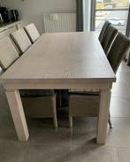Eettafel met zes stoelen, Ophalen, 50 tot 100 cm, Zo goed als nieuw, Vijf personen of meer
