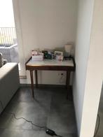 Bijzettafel acacia hout Maisons du monde met marmeren blad, Ophalen