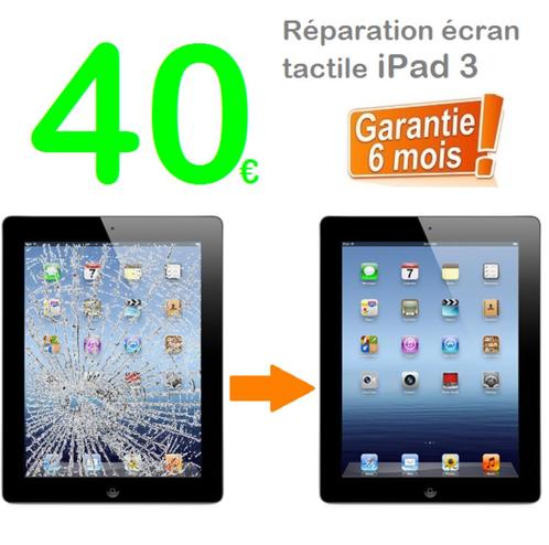 Réparation écran tactile iPad 3 à 40€ Garantie 6 mois, Télécoms, Téléphonie mobile | Accessoires & Pièces, Enlèvement ou Envoi