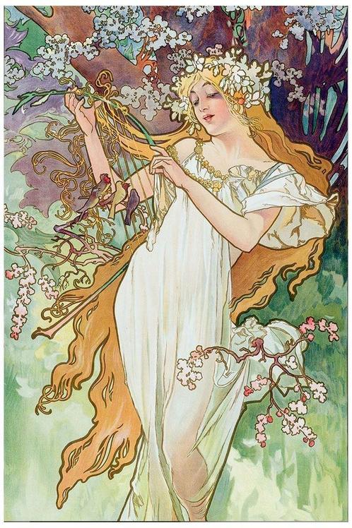Mooie Art Nouveau Alphonse Mucha Poster affiche #3, Verzamelen, Posters, Nieuw, Verzenden