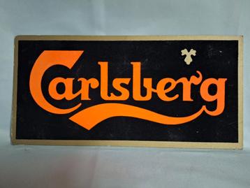 Fluo flock reclame bord 1984 Carlsberg beschikbaar voor biedingen