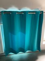 2 rideaux à œillets occultants turquoises, Maison & Meubles, 100 à 150 cm, Bleu, 100 à 150 cm, Utilisé