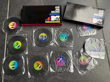 MTV , vinyl lp / single onderleggers "gif me more drinks"  beschikbaar voor biedingen