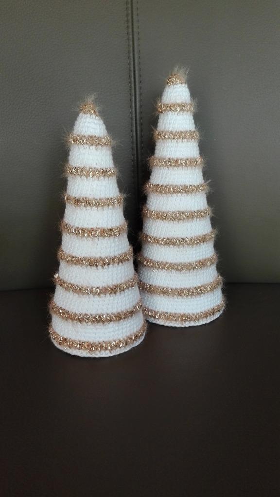 Kerstdecoratie - gehaakte kerstboompjes, Diversen, Kerst, Verzenden