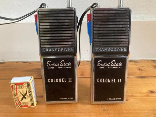 Colonel II walkie talkie Solid State heterodyne 7 transistor, Telecommunicatie, Portofoons en Walkie-talkies, Gebruikt, Portofoon of Walkie-talkie