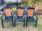 3 tuinstoelen, Tuin en Terras, Ophalen, Gebruikt