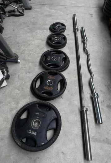 105kg Lifemaxx Gewichten ,Olympische Barbell 220cm, Ezstang beschikbaar voor biedingen