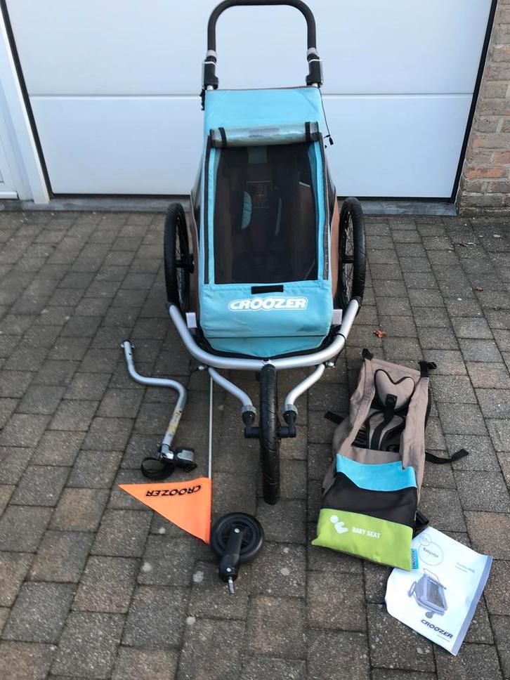 Croozer Kid pour  : SUSPENSION, éclairage LED, hamac, Vélos & Vélomoteurs, Accessoires vélo | Remorques, Comme neuf, Remorque pour enfant