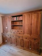 Bibliotheekkast in Teak, buffetkast. 284x48. Hoogte 234cm, Huis en Inrichting, Kasten | Buffetkasten, Ophalen, Zo goed als nieuw